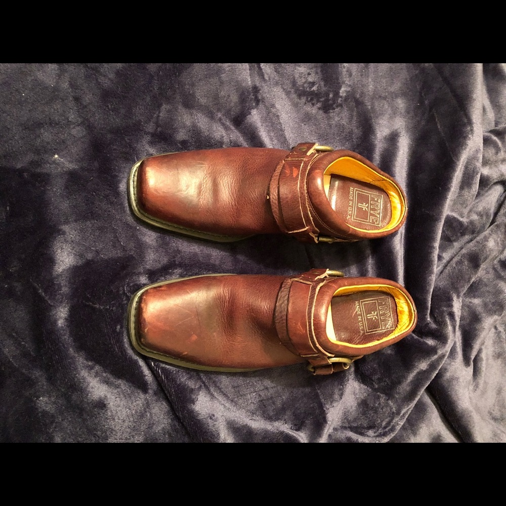 Women Frye Mules Burgundy Size 9